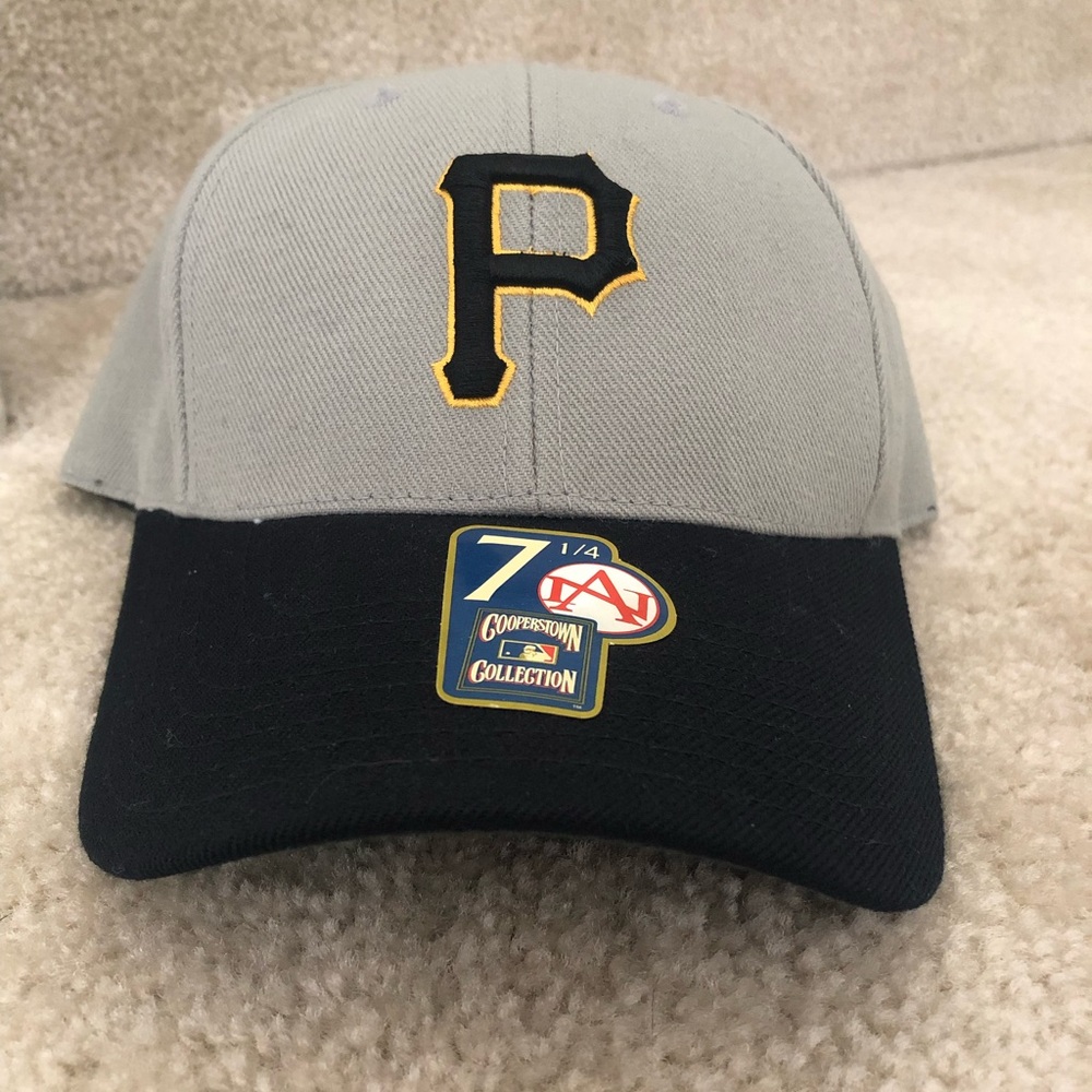 Pittsburgh Pirates American Needle Gray and Black Cap with Yellow Logo 7 1/4